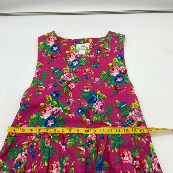 Vintage Carrol Reed Floral Pink Maxi Dress 100% Cotton Made in USA - Picture 8 of 11